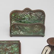 Pine needle desk set items  c. 1902–20s