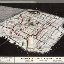 Airview of City Showing Trafficways  1948