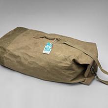 U.S. Army duffel bag with Bien Hoa Air Base luggage tag  mid-1960s