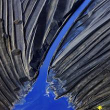 Bottom Ash: Bottom ash disposal pond at coal-fired power plant, New Roads, Louisiana