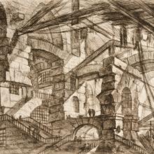 Plate XIV: The Gothic Arch  1749-50 Carceri d’Invenzione (Imaginary Prisons); 1st Edition; 14 Plates Giovanni Battista Piranesi (Mogliano Veneto 1720 – 1778 Rome) etching on laid paper 15.75 x 21 in L2016.2101.072