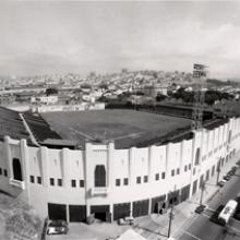 Empty Seals Stadium, new home of the San Francisco Giants