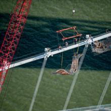 Main cable revealed once catwalk is removed 