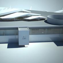 Departures lounge and gate positions exterior rendering  2010