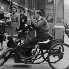 Street Musician near St. Lazare, Paris, France
