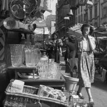 Rue des Abbesses, Sidewalk Market, Paris, France