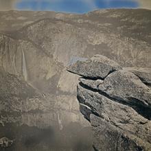 Overhanging Rock Glacier Point, Yosemite, California