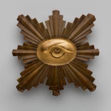 Independent Order of Odd Fellows all-seeing eye plaque  c. late 1800s