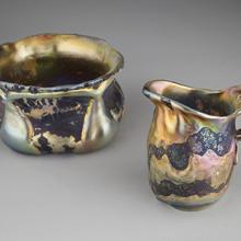 Lava bowl and ewer  c. 1905