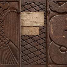 Door  early 1900s possibly Nigeria carved wood