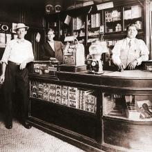 Cigar store, Coalinga, California  c. 1915