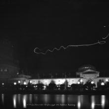Art Smith performing an illuminated night flight at the Panama-Pacific International Exposition, San Francisco  1915