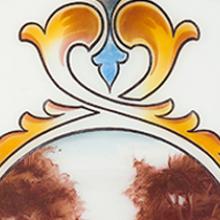 Painted skylight from the steamer Clansman