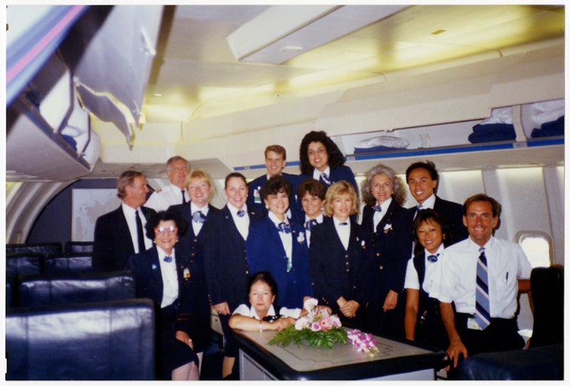 Flight and ground crew at Los Angeles International Airport