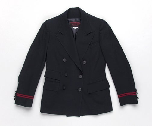 Jacket worn by Jacquelyn Peterson, TWA flight attendant  1978