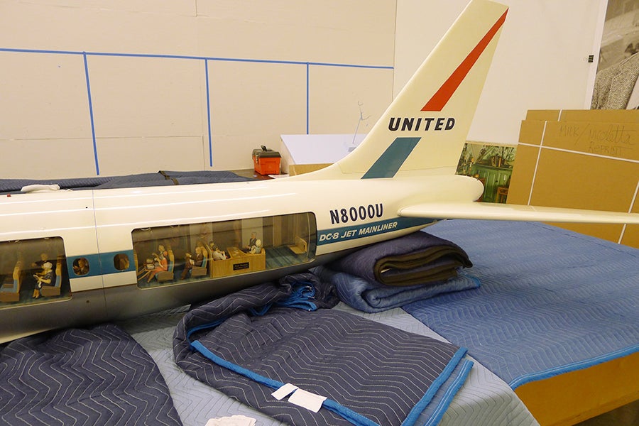 Conserving a Cutaway Model: United Air Lines Douglas DC-8. Tail Section, After Treatment